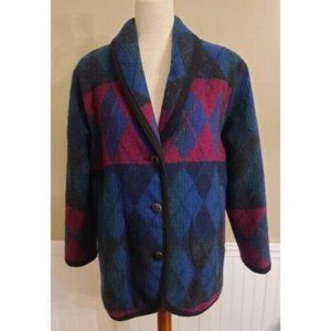 Woolrich Women Vintage Southwestern Aztec Wool Blend Jacket Size M